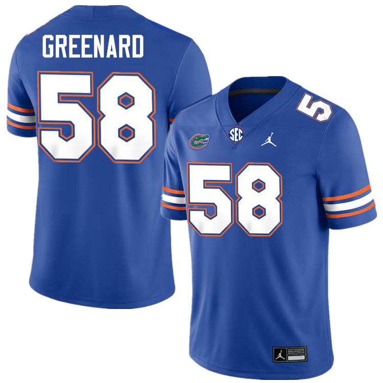 Jonathan Greenard Florida Jersey,Florida Gators #58 Jonathan Greenard Jersey Youth Uniforms-Royal